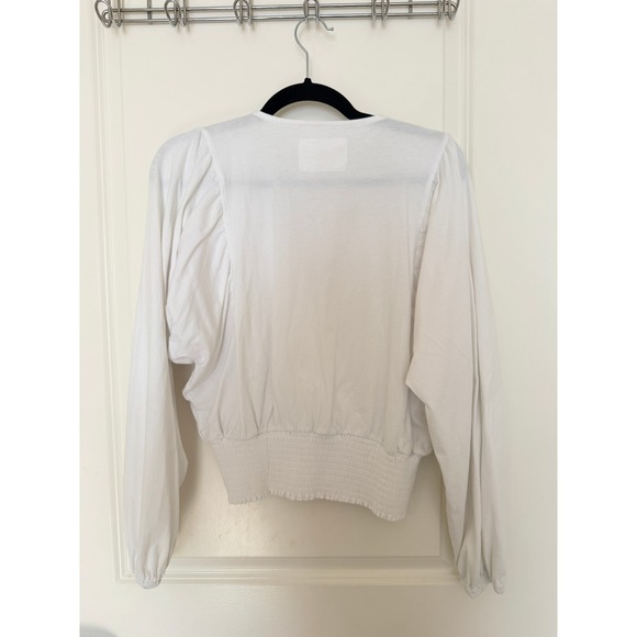 Maeve by Anthropologie Michaela White Long Sleeve Top Size Medium - Picture 5 of 6